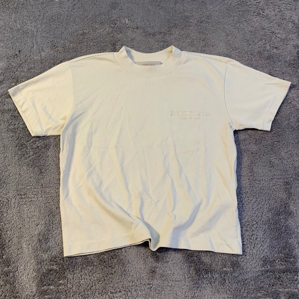 Fear of‎ God Essentials T-Shirt Cream Tee Womens Small